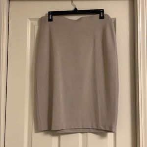 Beige pencil skirt
